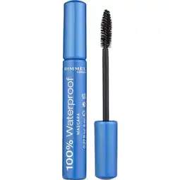 Etos Rimmel London 100% Waterproof Mascara 001 Black blister 1 stuk aanbieding