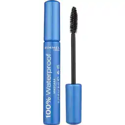 Etos Rimmel London 100% Waterproof Mascara 001 Black blister 1 stuk aanbieding