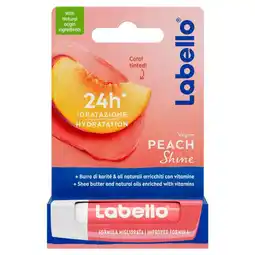 Etos Labello Peach Shine Lippenbalsem 24u Hydratatie 1 Stuk aanbieding