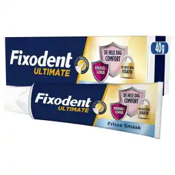 Etos Fixodent Ultimate Frisse Smaak Kleefpasta 40 gram aanbieding