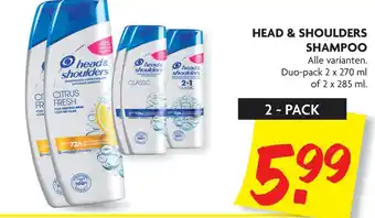 Dekamarkt Head & shoulders shampoo aanbieding