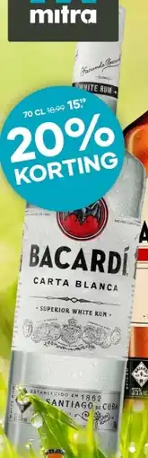 Mitra Bacardi Carta Blanca aanbieding