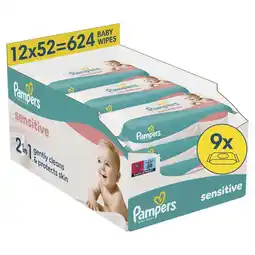 Etos Pampers Sensitive Billendoekjes 9x80 stuks aanbieding