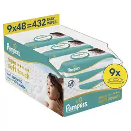 Etos Pampers Aqua Soft Touch Billendoekjes 9x48 stuks aanbieding