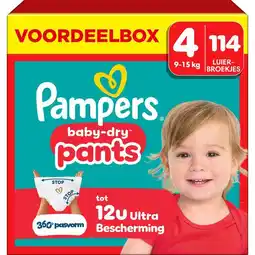 Etos Pampers Baby Dry Pants Voordeelbox Luierbroekjes Maat 4 9-15 KG 114 stuks aanbieding