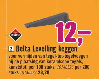 Hornbach Delta levelling keggen aanbieding