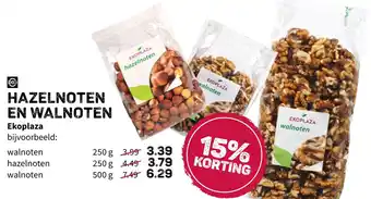 Ekoplaza Hazelnoten en walnoten 250g aanbieding