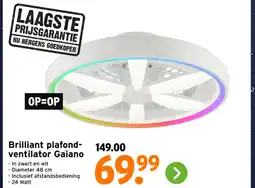 GAMMA Brilliant plafond- ventilator Gaiano aanbieding
