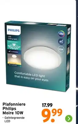 GAMMA Plafonniere Philips Moire 10W aanbieding