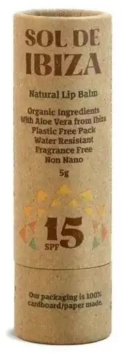 De Online Drogist Sol De Ibiza SPF15 Natural Lip Balm aanbieding