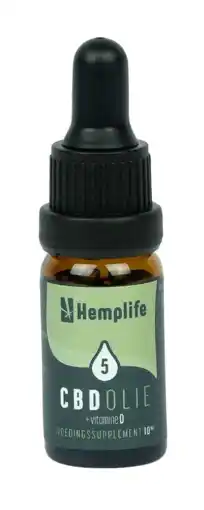 De Online Drogist Hemplife CBD Olie 5% + Vitamine D aanbieding