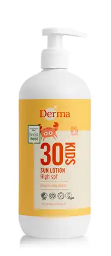 De Online Drogist Derma Sun Kids Lotion SPF30 aanbieding
