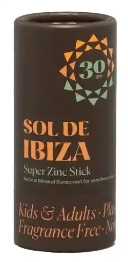 De Online Drogist Sol De Ibiza SPF30 Super Zink Stick aanbieding
