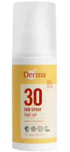 De Online Drogist Derma Sun Spray SPF30 aanbieding