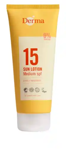 De Online Drogist Derma Sun Lotion SPF15 200ML aanbieding