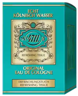 De Online Drogist 4711 Original Eau de Cologne Verfrissende Doekjes 10ST aanbieding