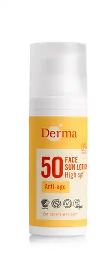 De Online Drogist Derma Sun Face Lotion SPF50 50ML aanbieding