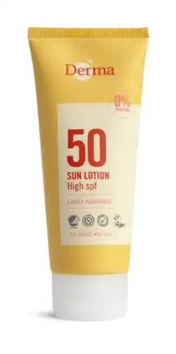 De Online Drogist Derma Sun Lotion SPF50 100ML aanbieding