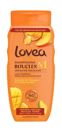 De Online Drogist Lovea Curl Shampoo Mango Extract & Amino Acid 250ML aanbieding