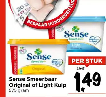 Vomar Voordeelmarkt Sense Smeerbaar Original of Light Kuip aanbieding