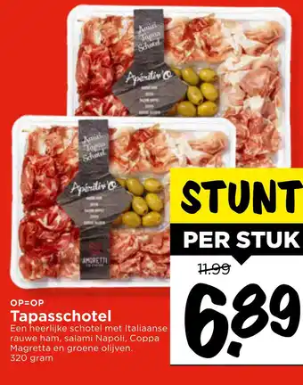 Vomar Voordeelmarkt Tapasschotel Een heerlijke schotel met Italiaanse rauwe ham, salami Napoli, Coppa aanbieding