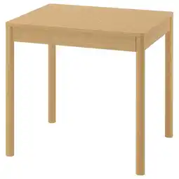 IKEA Vierkante eikenhouten eettafel met vier poten, lichtbruin, houten, minimalistisch design aanbieding