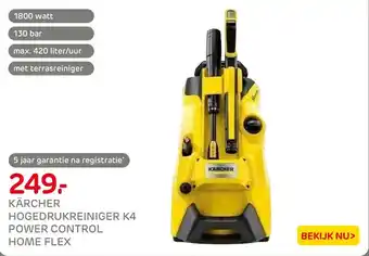Praxis Kärcher Hogedrukreiniger K4 Power Control Home Flex aanbieding