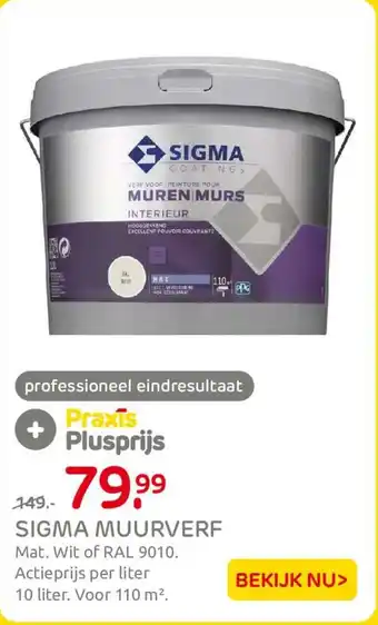 Praxis Sigma Muurverf aanbieding