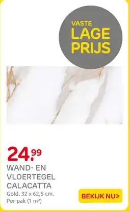 Praxis Wand en Vloertegel Calacatta aanbieding
