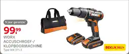 Praxis Worx Accuschroef / Klopboormachine aanbieding