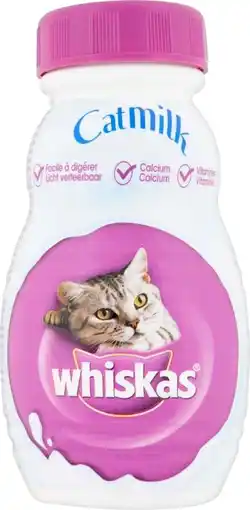 Intratuin Whiskas catmilk flesje 200 ml aanbieding