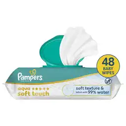 Etos Pampers Aqua Soft Touch Billendoekjes 48 stuks aanbieding