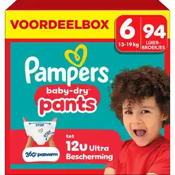 Etos Pampers Baby Dry Voordeelbox Luierbroekjes Maat 6 13-19 KG 94 stuks aanbieding