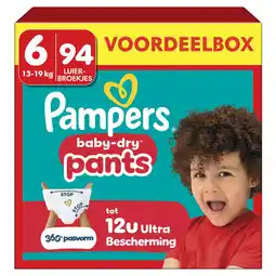Etos Pampers Baby Dry Voordeelbox Luierbroekjes Maat 6 13-19 KG 94 stuks aanbieding