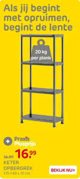 Praxis Keter Opbergrek aanbieding