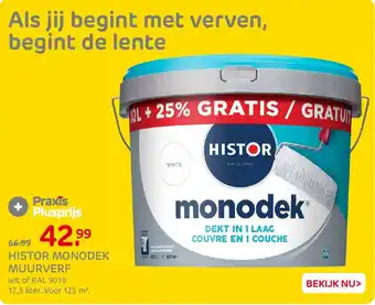 Praxis Histor Monodek Muurverf aanbieding