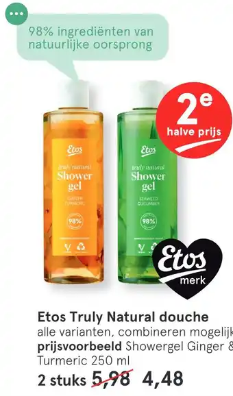 Etos Etos Truly Natural douche aanbieding