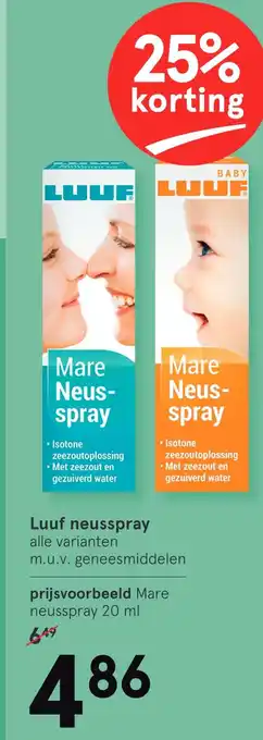 Etos Luuf neusspray aanbieding