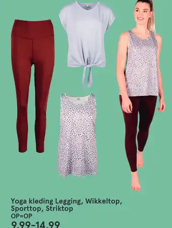 Etos Yoga kleding Legging, Wikkeltop, Sporttop, Striktop aanbieding