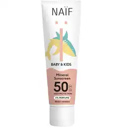 Etos Naïf Baby & Kids Mineral cream 0% Parfum SPF50 30 ML aanbieding