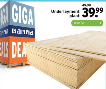 GAMMA Underlayment plaat aanbieding