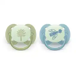 Etos Philips Avent Ultra Soft Nighttime Fopspeen 18M+ SCF094/05 2 stuks aanbieding