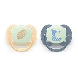 Etos Philips Avent Ultra Soft Nighttime Fopspeen 6-18M SCF094/03 2 stuks aanbieding