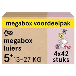Etos Etos Woezel & Pip Luiers Junior+ Maat 5+ 13-27 kg Megabox 4x42 stuks aanbieding