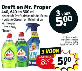 Kruidvat Dreft en Mr. Proper aanbieding