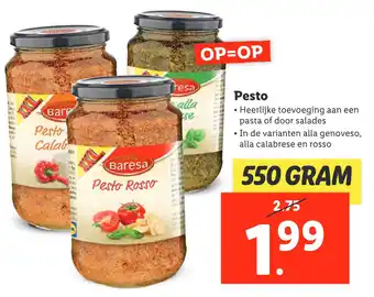 Lidl Pesto aanbieding