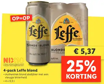 Lidl 4-pack Leffe blond aanbieding