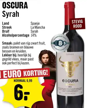 Dirck 3 Oscura Syrah Edicion Limitada 75 cl aanbieding