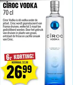 Dirck 3 Ciroc Vodka 70 cl aanbieding