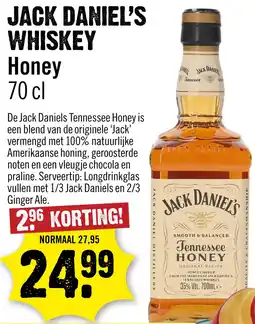Dirck 3 Jack Daniel's Tennessee Honey 70 cl aanbieding